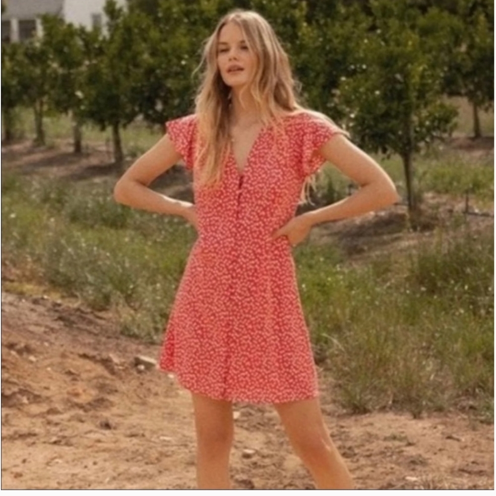Rails Helena Dress In Carmine Daisies